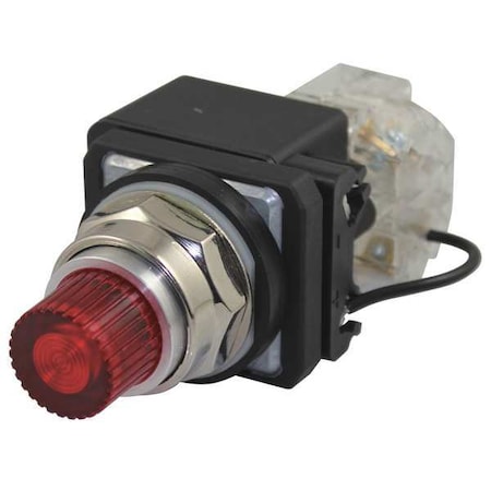 Dayton Pilot Light, LED, 120VAC, 30mm, Chrome, RD 30G417