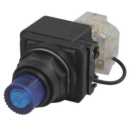 Dayton PilotLight, LED, 120VAC/DC, 30mm, Plastic, BL 30G428