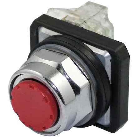 Dayton Push Button Operator, 30 mm, 1NO/1NC, Red 30G430