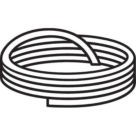 Zoro Select White PTFE Cord Stock 25 ft L, 0.1 in Dia., 2,900 psi G15-TB-.100-25