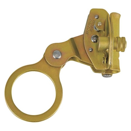 Condor Rope Grab, Steel, 310 lb., Gold, For Rope Size: 5/8 in , Secondary Safety Latch 30HG85