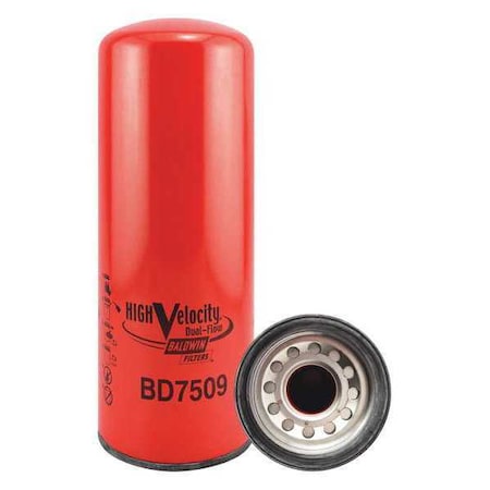 Baldwin Filters Oil Fltr, Spin-On, High Velocity, Dual-Flow BD7509