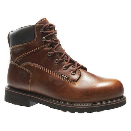 Wolverine Men's 6-Inch Work Boot, 8 M, Steel Toe, 6 in H, Brown, W10080 W10080