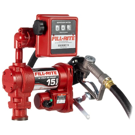 Fill-Rite Fuel Transfer Pump, 12V DC, 15 gpm Max. Flow Rate , 1/4 HP ...