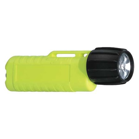 Pacific Helmets Safety Yellow LED Handheld Flashlight, Alkaline AA, 110lm 510001