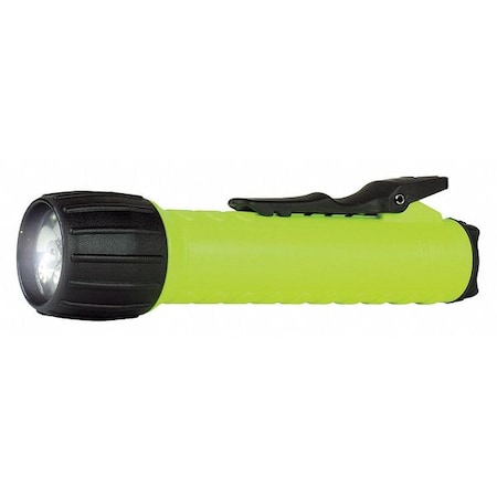 Pacific Helmets Safety Yellow LED Handheld Flashlight, Alkaline C, 125lm 522109