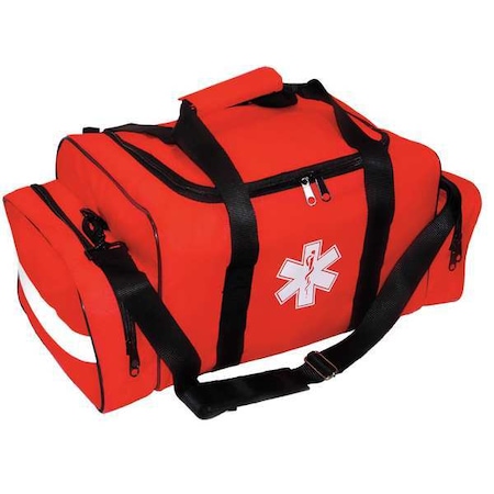 Medsource Attack Bag, Polyester, 14 in L, 11 in W, Red MS-B3403