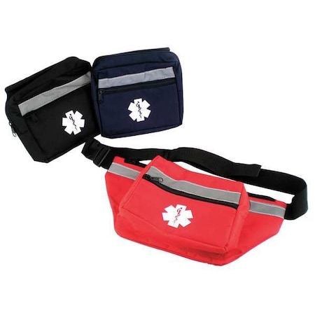 Medsource Fanny Pack, Polyester, 14 in L, 7 in W, Red MS-33309