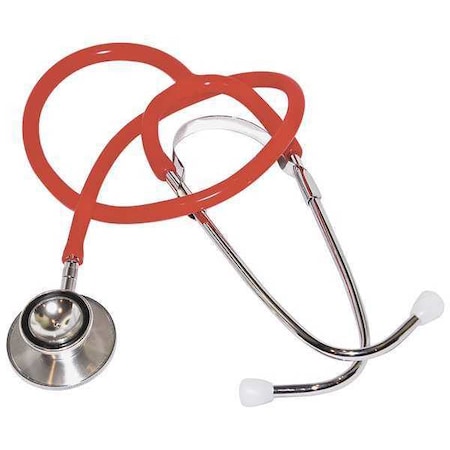 Medsource Stethoscope, Red, Adult, Pediatric, 22" L MS-70033