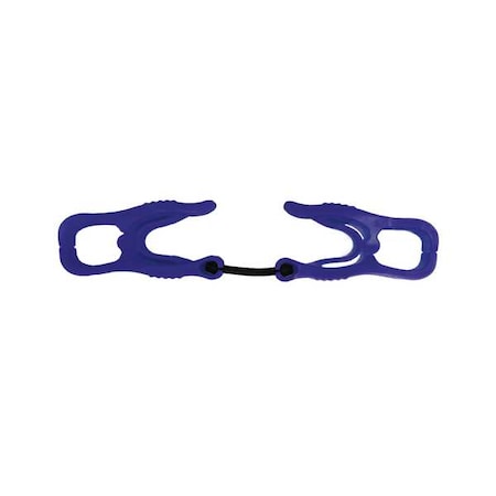 Condor Glove Holder Clips, Plastic, Blu, 6-3/8 in L, PR 30LU75
