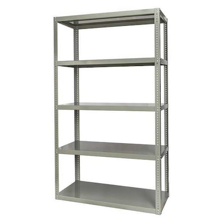 Hallowell Metal Shelving Unit, 24"D x 72"W x 84"H, 5 Shelves, Steel HCS722484-5HG