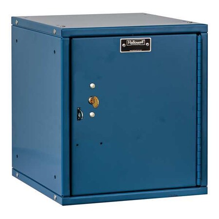 Hallowell Box Locker, 11 3/8 in W, 12 in D, 12 3/4 in H, (1) Tier, (1) Wide, Blue HC121212-1PL-K-MB