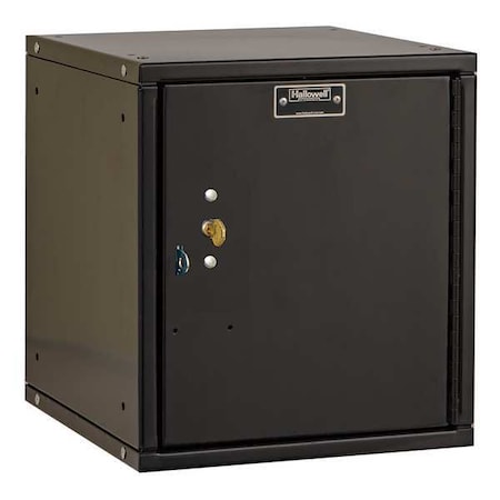 Hallowell Box Locker, 11 3/8 in W, 12 in D, 12 3/4 in H, (1) Tier, (1) Wide, Black HC121212-1PL-K-ME