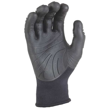 Carhartt Coated Gloves, Thermoplastic Rubber Palm, L, Black A612