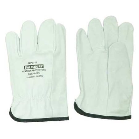 Salisbury Electrical-Insulating Glove Protectors, Goatskin, 10" Length, Cream, Size 10 ILPG10/10
