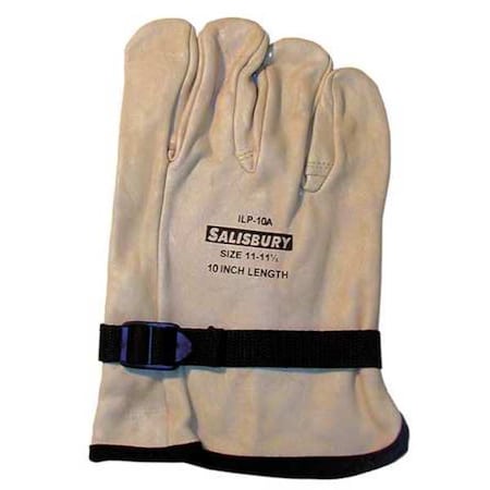 Salisbury Electrical-Insulating Glove Protectors, Cowhide, 10" Length, Cream, Size 9 ILP10A/9