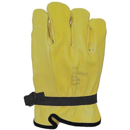 Salisbury Electrical-Insulating Glove Protectors, Cowhide, 10" Length, Yellow, Size 9-1/2 LP10A/9H