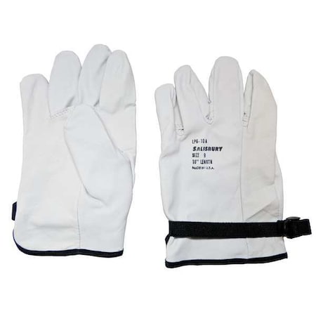 Salisbury Electrical-Insulating Glove Protectors, Goatskin, 10" Length, Cream, Size 10 LPG10A/10