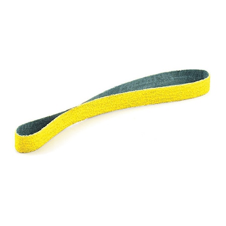 Arc Abrasives Sanding Belt, 3/8" W, 13" L, Coated, Ceramic, 60 Grit, Not Applicable, Predator, Yellow 71-003013005