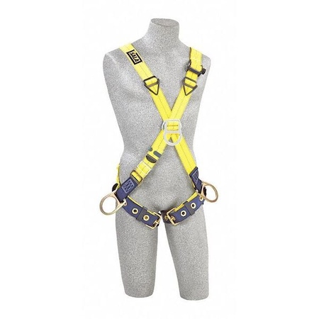 3M Dbi-Sala Delta(TM) Full Body Harness, XL, 420 lb., Back, Front, Side D-Ring 1103376