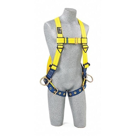 3M Dbi-Sala Delta(TM) Full Body Harness, 2XL, 420 lb., Back, Side D-Ring 1104876