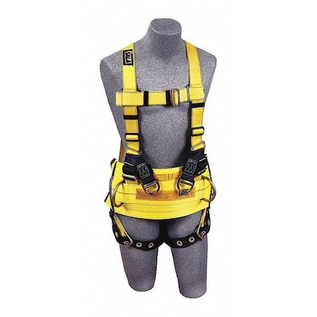 3M Dbi-Sala Delta(TM) Full Body Harness, L, 420 lb., Mating Chest/ Tongue Leg Straps, Back, Lifting D-Ring 1105825