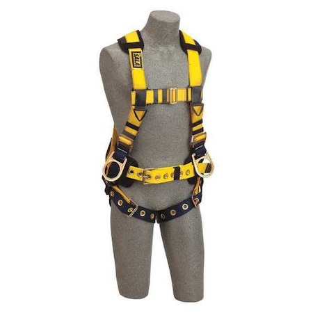 3M Dbi-Sala Delta(TM) Full Body Harness, S, 420 lb., Tongue Leg Straps, Back, Side D-Ring 1106403