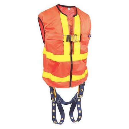 3M Dbi-Sala Delta(TM) Full Body Harness, 2XL, 420 lb., Mating Chest/ Tongue Leg Straps, Back D-Ring 1107409