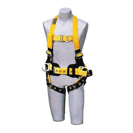 3M Dbi-Sala Delta(TM) Full Body Harness, L, 420 lb., Mating Chest/ Tongue Leg Straps, Back, Front, Side D-Ring 1107801