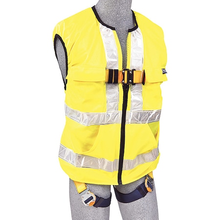 3M Dbi-Sala Delta(TM) Hi-Vis Full Body Harness, XL, 420 lb., Quick-Connect Chest/ Quick-Connect Leg Straps 1111585