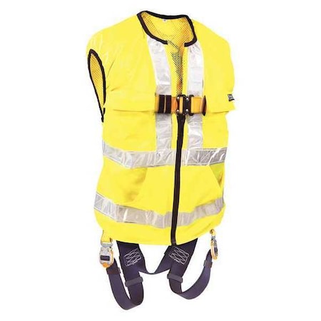 3M Dbi-Sala Delta(TM) Hi-Vis Full Body Harness, S, 420 lb., Quick-Connect Chest/ Quick-Connect Leg Straps 1111583