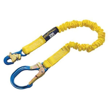 3M Dbi-Sala ShockWave(TM)2 Shock Absorbing Lanyard, 6 ft. Length, Snap Hook, Aluminum, 1 Leg(s) 1244311