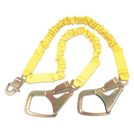 3M Dbi-Sala ShockWave(TM)2 Shock Absorbing Lanyard, 6 ft. Length, Snap Hook, 2 Leg(s), 310 lb. Weight Capacity 1244448