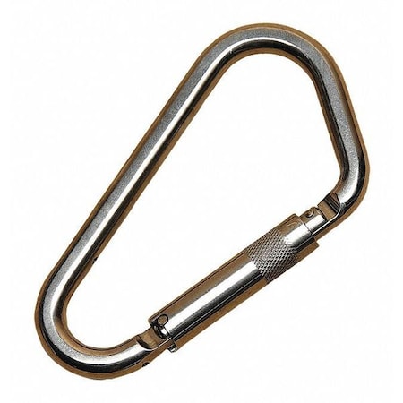 3M Dbi-Sala Carabiner, Self-Closing, Offset-D, LSB2-01-R3 Length, 2" Gate Opening, Stainless Steel, Silver 2000301