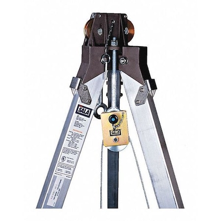 3M Dbi-Sala Snatch Block Pulleys Snatch Block, Steel, 4 7/8 in H x 2 3/8 in W, Yellow 8003205