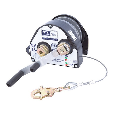 3M Dbi-Sala Confined Space Winch, 11 in H x 9 in W, Black, Silver 8518559