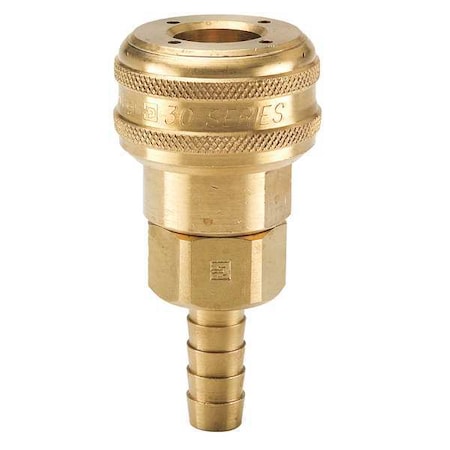 PARKER Coupler Body, Brass, Hose Barb, 110 cfm B36-7B