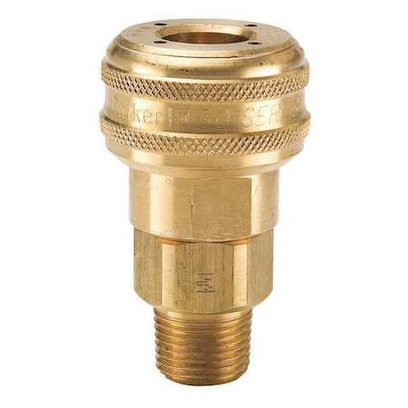 PARKER Coupler Body, Brass, 3/8 In. Pipe, 110 cfm B36E