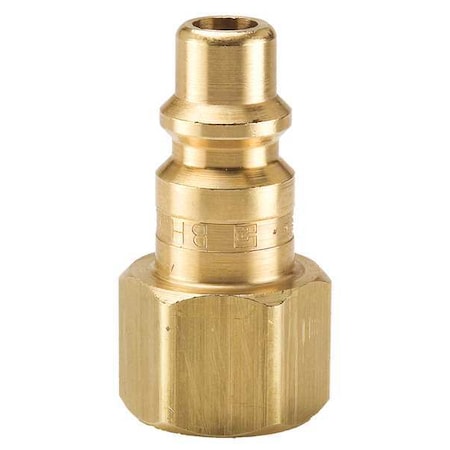 Parker Coupler Plug, Brass, FNPT, 1/4 In. Pipe BH3C