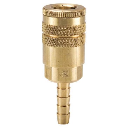 PARKER Coupler Body, Brass, Hose Barb, 25 cfm B20-4B