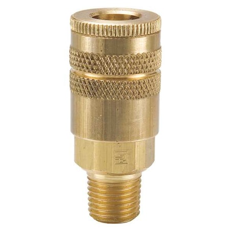 PARKER Coupler Body, Brass, MNPT, 3/8 In. Pipe B24