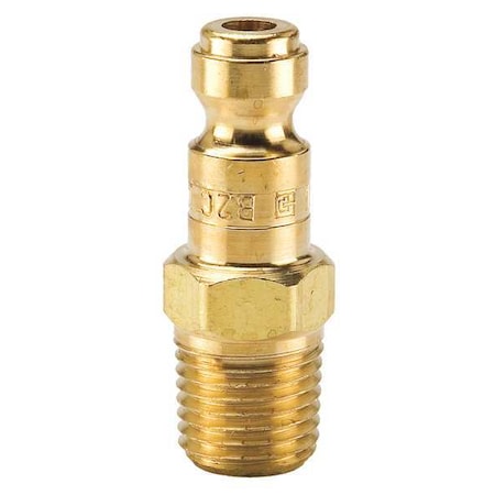 Parker Coupler Plug, Brass, MNPT, 1/4 In. Pipe B2C