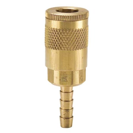 Parker Coupler Body, Brass, Hose Barb, 25 cfm B10-5B