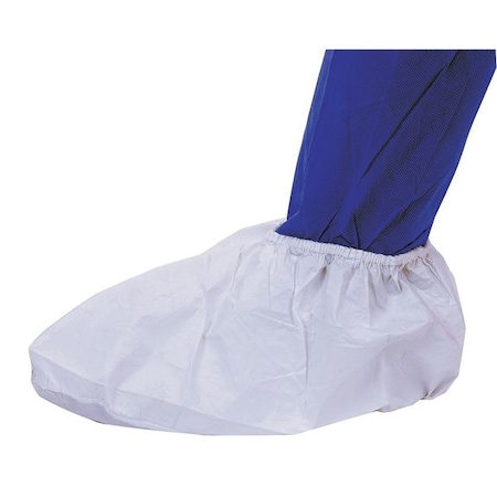 International Enviroguard Disposable Shoe Covers, Microporous, White, Slip Resistant Sole: No , L CE8101CI-L