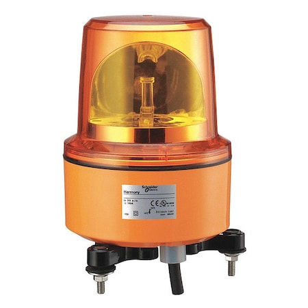 Schneider Electric Beacon Light, Red, LED, 120V AC, 162 FPM, 5 1/8 in Dia., Bolt And Nut XVR13G04L