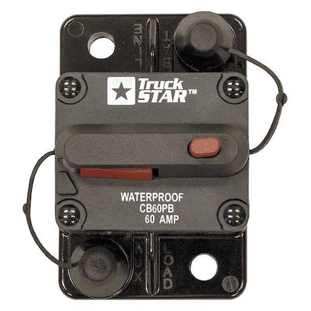 Buyers Products Automotive Circuit Breaker, CB Series, 60 A CB60PB