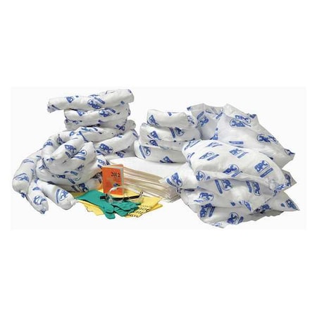 Brady Spill Kit Refill, 30 gal Volume Absorbed per Kit, 30 gal Capacity, Refill, White SKO30-R