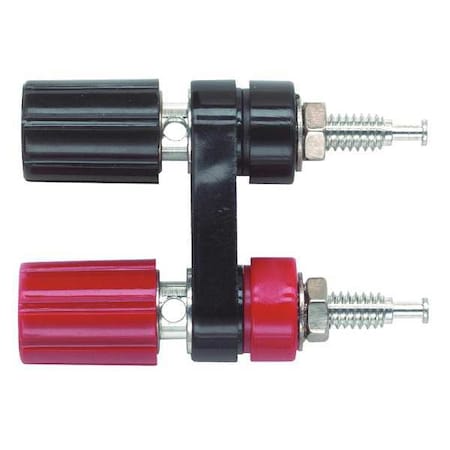 Pomona Electronics Double Binding Posts, 30VAC/60VDC, Black 4243-0