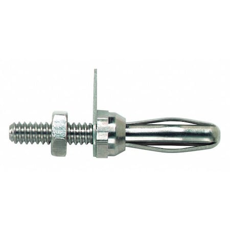 Pomona Electronics Banana Plug with Thrded Stud, Silver, PK10 3263