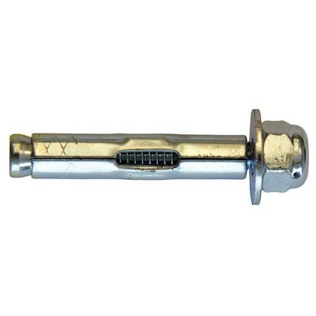 Mkt Fastening Sup-R-Sleeve Sleeve Anchor, 1/4" Dia., 5/8" L, Carbon Steel Zinc Plated, 100 PK 1704000